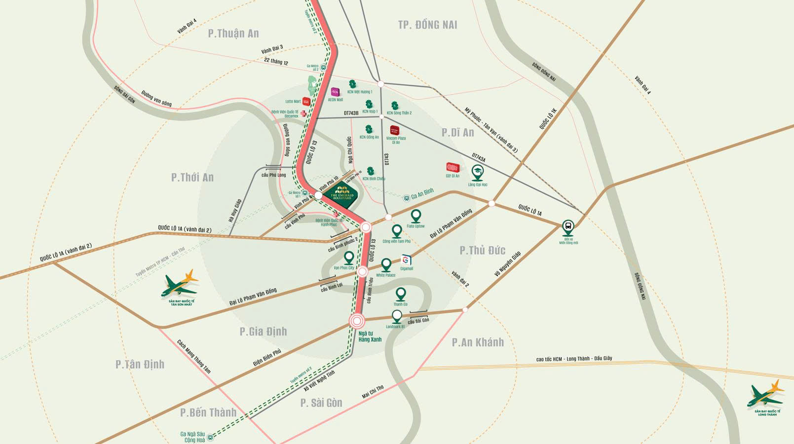 Sơ đồ vị trí căn hộ The Emerald Boulevard Thuận An